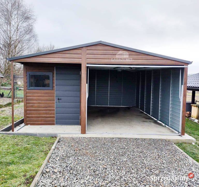 GARAŻ BLASZANY 5m x 6m DWUSPAD BRAMA UCHYLNA Łapanów sprzedam