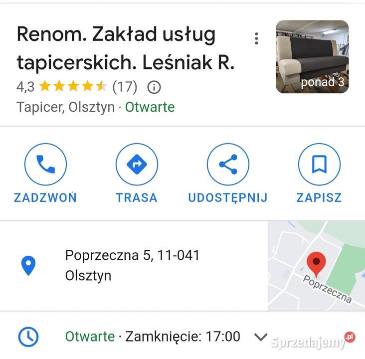 Tapicer Olsztyn renowacja mebli