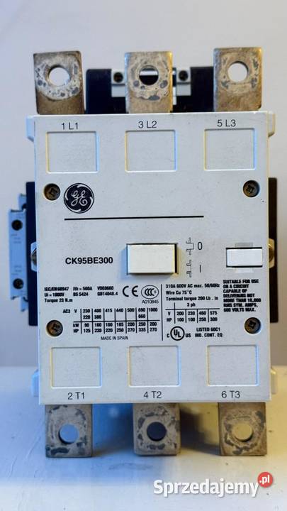 Stycznik GE CK95BE300 160kW 230250V Styk BCLL11 Produkcja Toruń