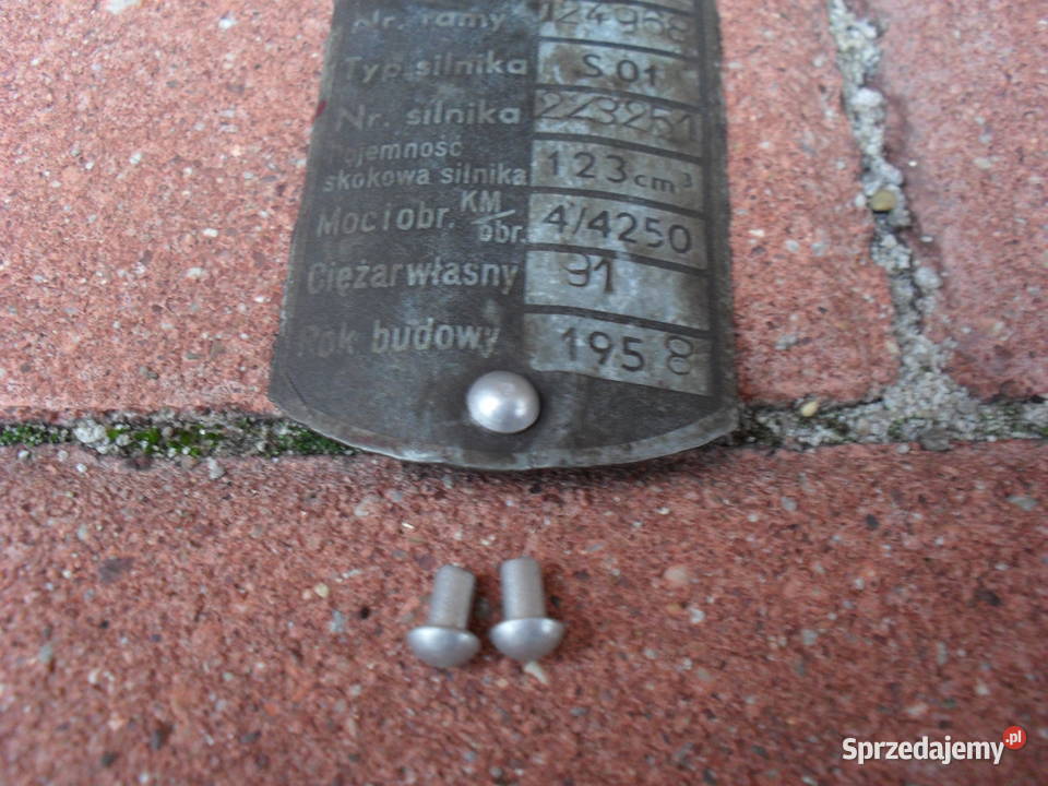 Nity tabliczki nity okładzin nity zębatki nowe Tłuszcz