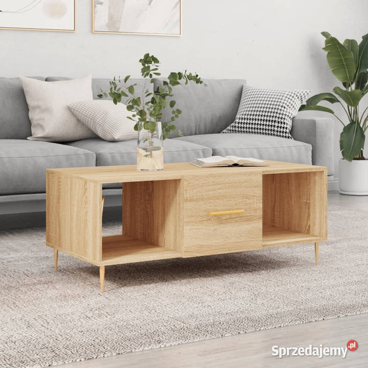 Stolik kawowy dąb sonoma 102x50x40 materiał Warszawa sprzedam