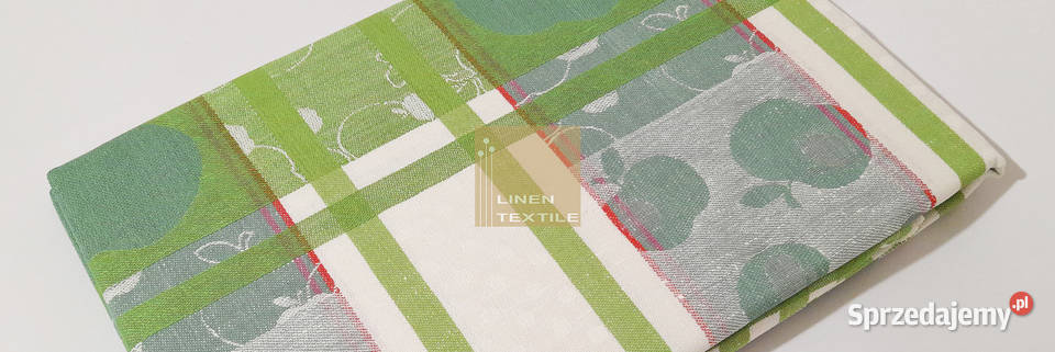 OBRUS LNIANOBAWEŁNIANY KWADRATOWY JABŁKOWY Obrusy i serwety Lublin
