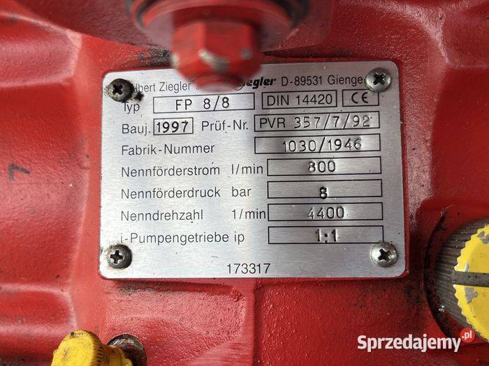 Motopompa Ziegler FP 88 Ultra Leicht 1997 142 Pozostałe Tuliszków