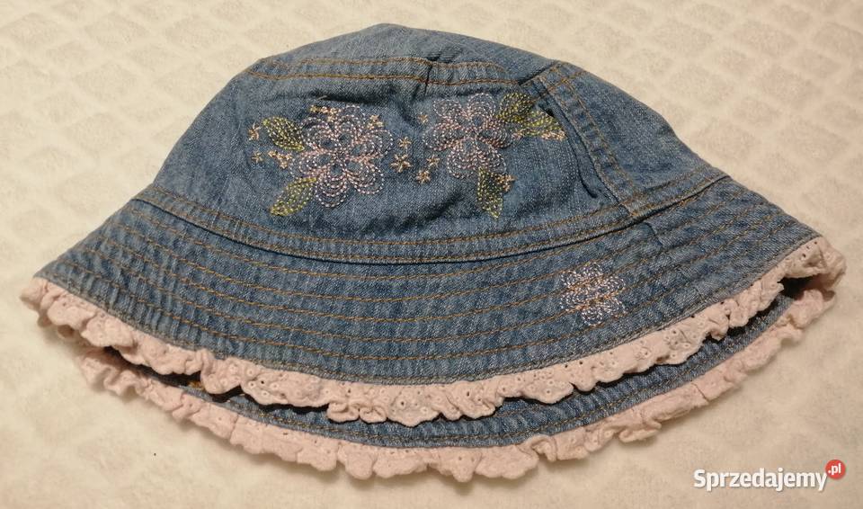 Kapelusik dziewczęcy dżinsowy HM 80 44 Odzież Nakrycia głowy, szaliki i rękawiczki Czeladź
