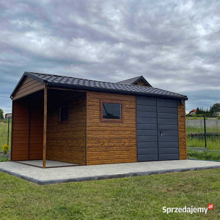 Domek ogrodowy 4x3m zadaszenie 153 m złoty dąb