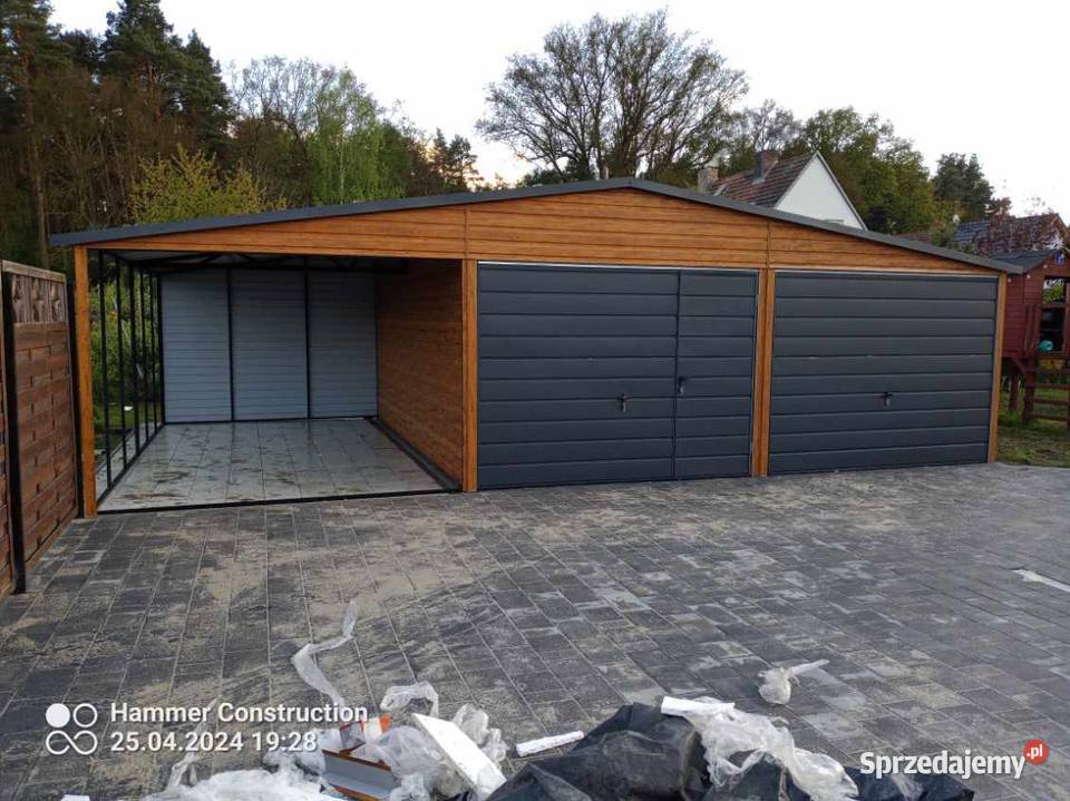 Garaż blaszany wiata Wzmocniony PROFILAMI lubuskie