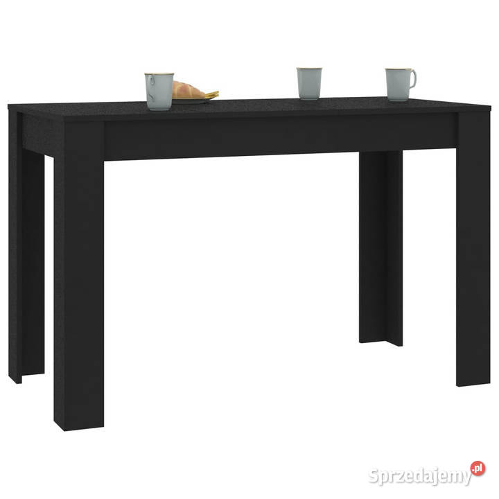 Stół jadalniany czarny 120x60x76 materiał Warszawa