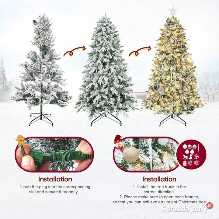 Choinka sztuczna Dewur 150 ozdoby oświetlenie Jadowniki sprzedam