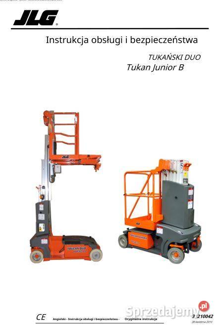 JLG Toucan DUO Junior B instrukcja obsługi DTR Kielce