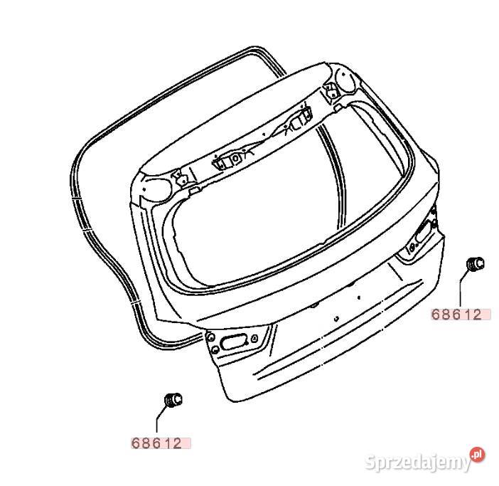 Odbój tylnej klapy bagażnika Mitsubishi ASX 1021 Warszawa sprzedam