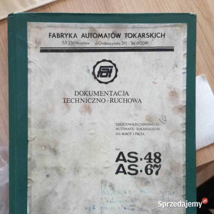 Dokumentacja technicznoruchowa AS48 AS67 wysyłka