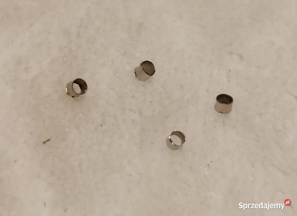 Dystanse rurki przekładki 2x2mm srebrne 4 Czeladź