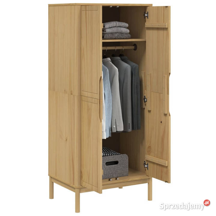 Szafa FLORO woskowy brąz 77x53x171 lite drewno Szafy i garderoby Warszawa