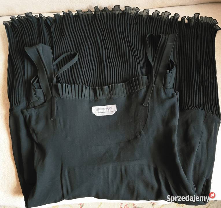 Sukienka koktajlowa SPORTMAX ITALY czarna r M Rozmiar 38(M) Gdańsk