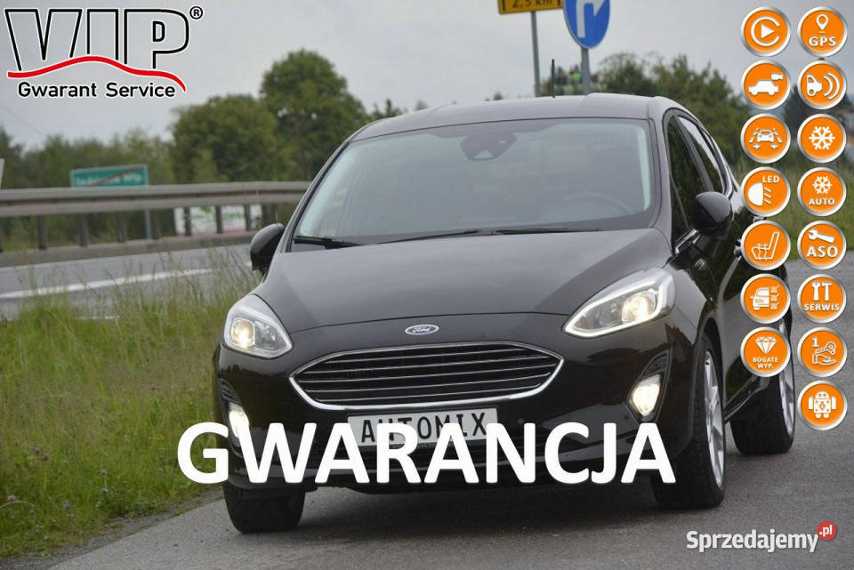 Ford Fiesta 10 EcoBoost doinwestowany gwarancja czarny Sędziszów Małopolski