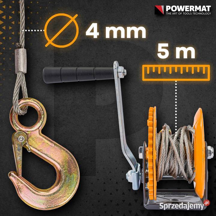 Linowa WCIĄGARKA WYCIĄGARKA Korbowa Ręczna 454 Katowice