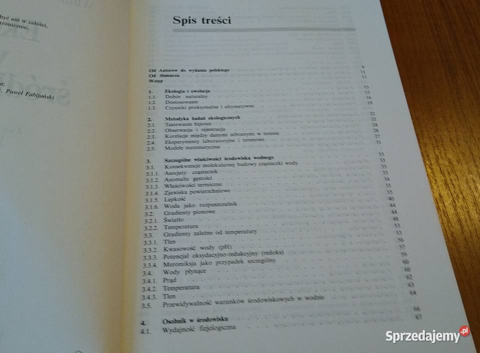 Ekologia wód śródlądowych Winfried Lampert Gdańsk