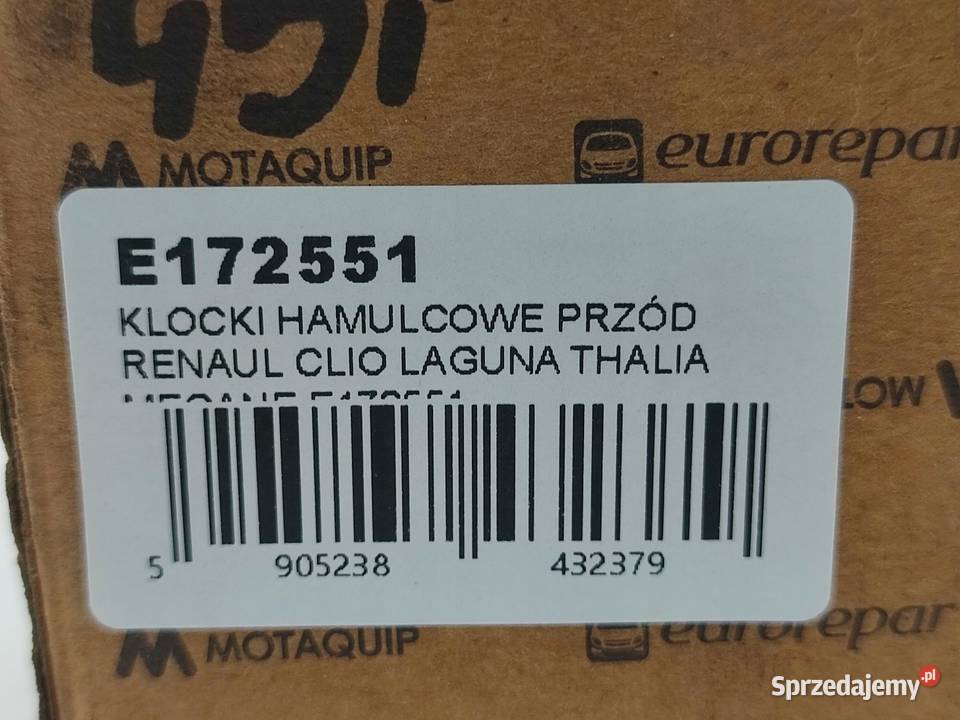 KLOCKI HAMULCOWE PRZÓD RENAULT CLIO LAGUNA