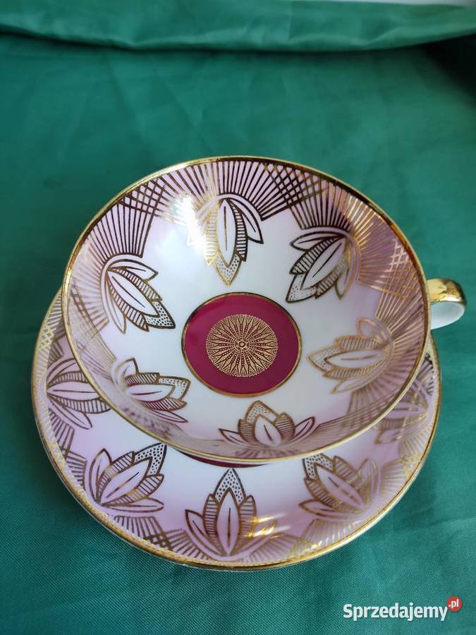 Filiżanka ze spodkiem porcelana P M K Bavaria Wyposażenie wnętrz opolskie