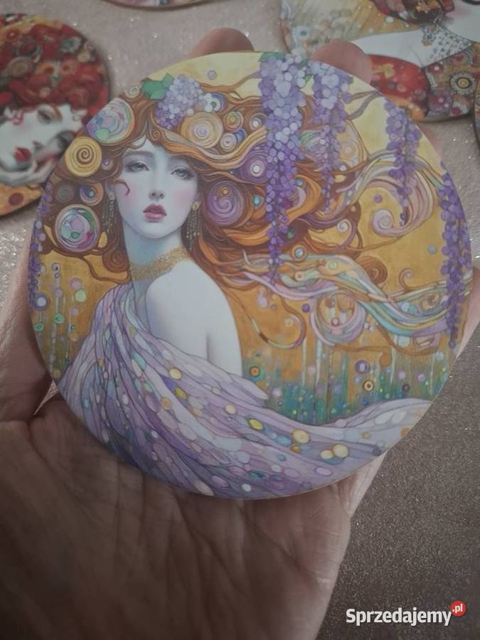 Podkładki drewniane pod kubkikobieta wiosna sprzedam