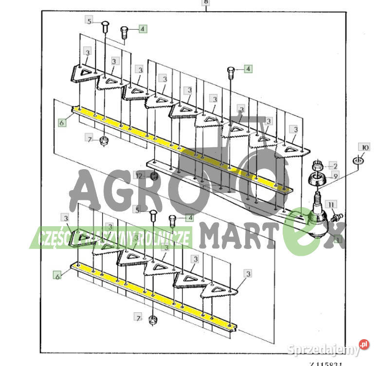 Z48228 GRZBIET NOŻA JD Wichrów
