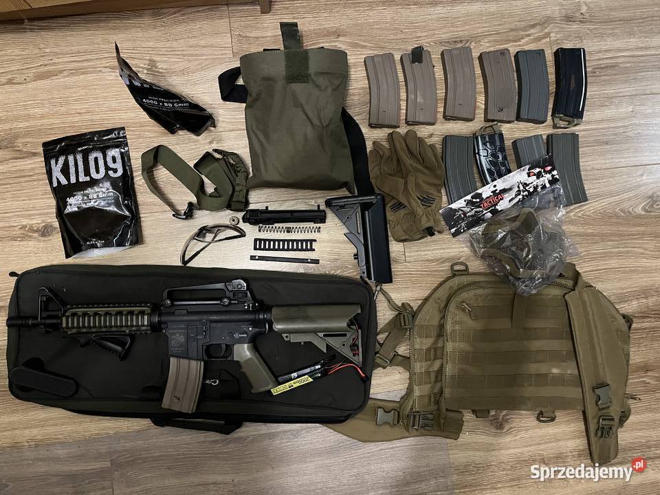 Zestaw ASG replika M4 z baterią futerałem Wrocław
