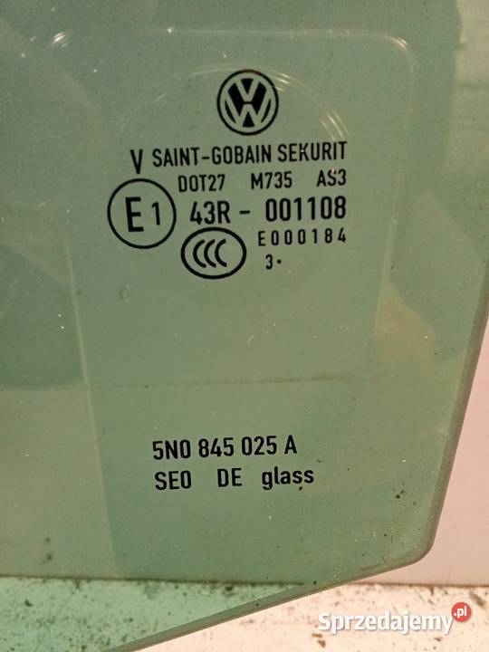 Szyba Drzwi Lewa Tylna Volkswagen Tiguan 07 osobowe