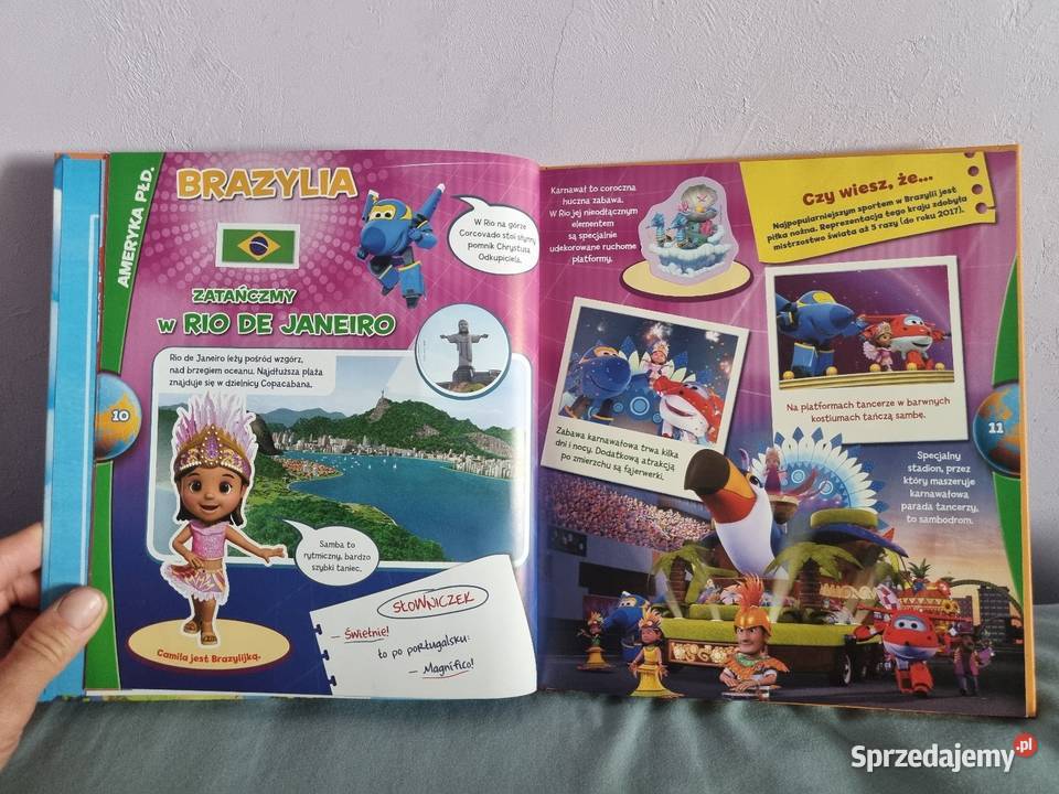SUPER WINGS Kto lata dookoła świata ATLAS mapa Rumia