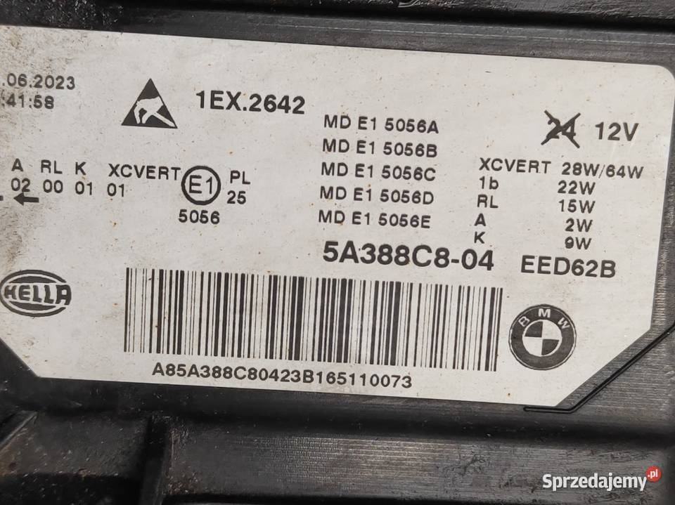 Lampa Prawy Przód Przednia Prawa BMW 5 G30 G31 wielkopolskie Pleszew