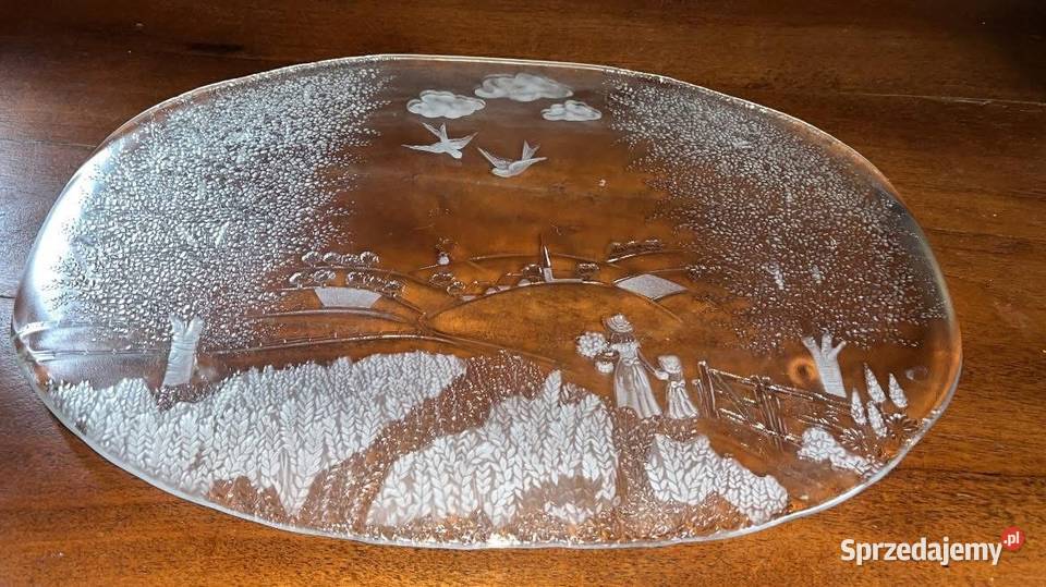 Taca Zabytkowa szklana patera firmy Costa Bodą Gdańsk sprzedam