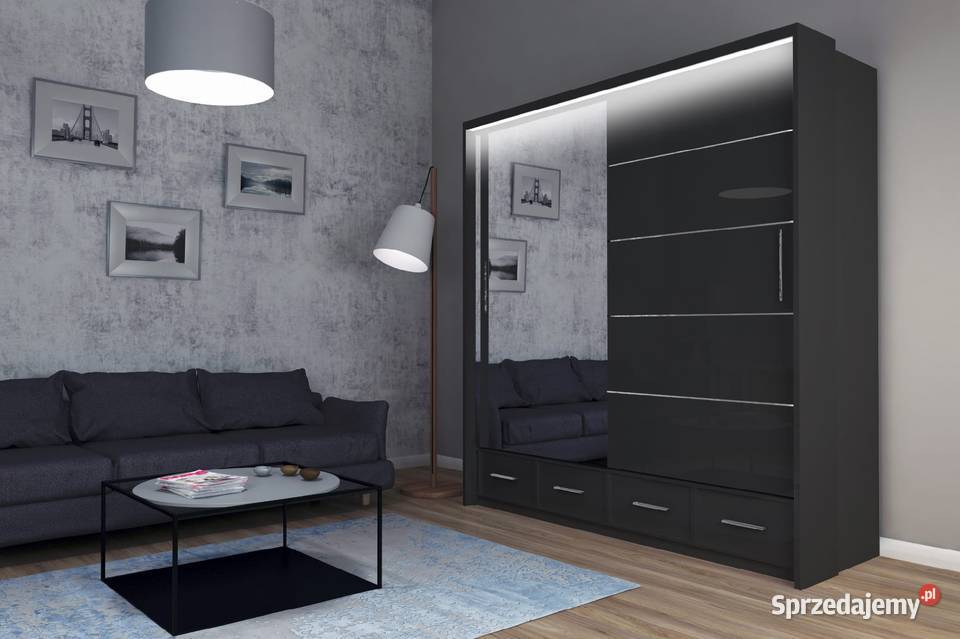 SZAFA Z OŚWIETLENIEM LED W DOSTĘPNA RĘKI 203cm Toruń