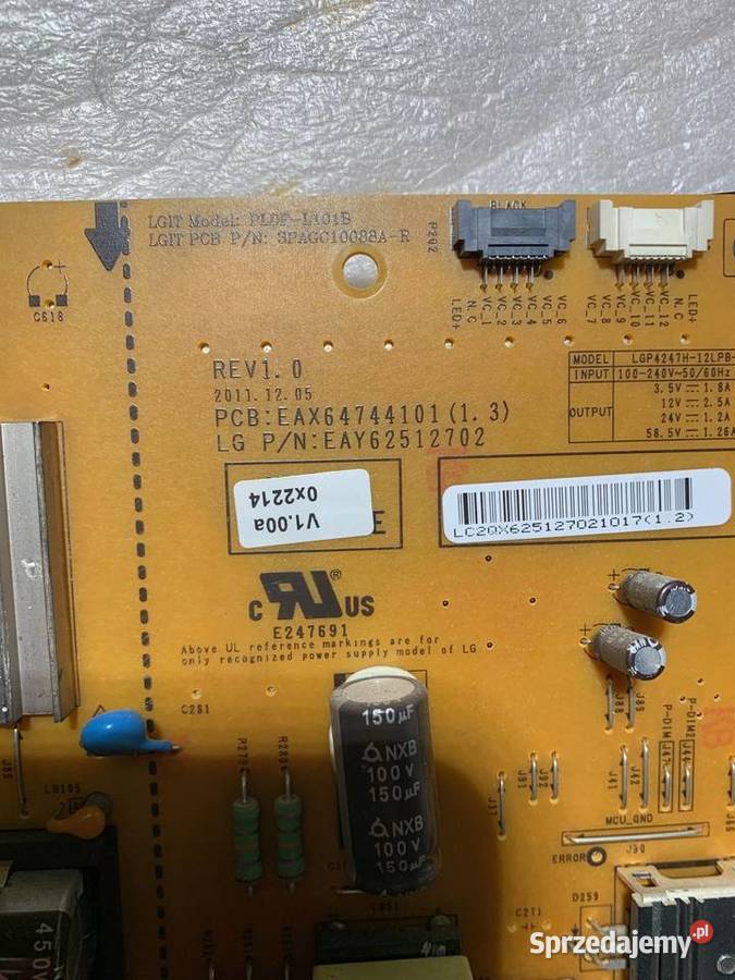 Płyta głównai zasilacz do TV lg47LM670S