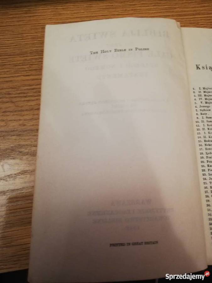 Oryginalna Biblia Święta z 1949 r Antyki, Sztuka, Kolekcje Bydgoszcz