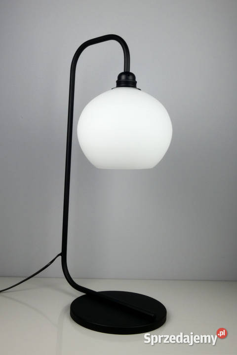 Lampa biurkowa BOLLESTAD biała kula szkło Nowe