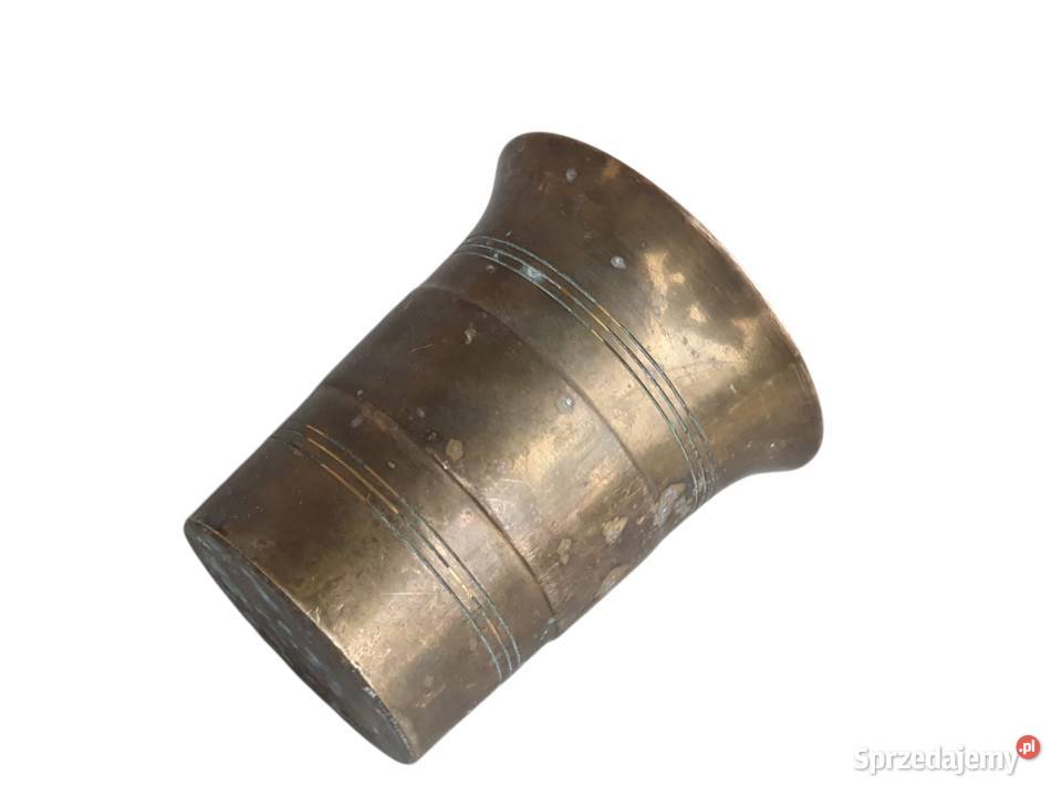 Stary mosiężny moździerz kuchenny lata 4050 Kolekcje Cieszyn