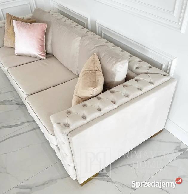 Sofa glamour nowojorska do salonu pikowana Sofy i kanapy mazowieckie Warszawa