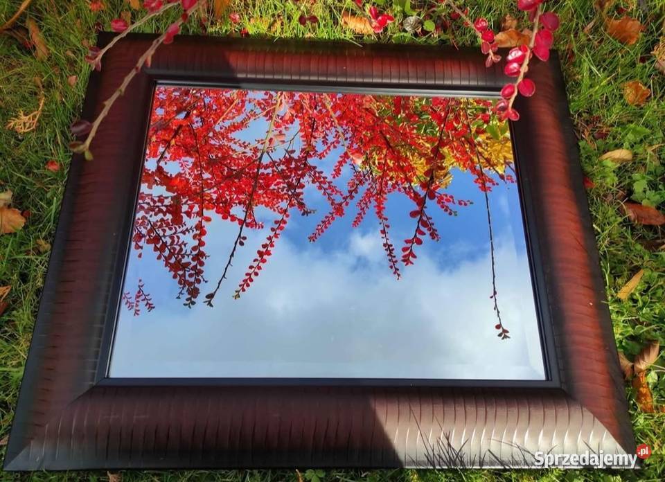 Kryształowe fazowane lustro w bakelitowej łódzkie