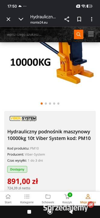 Vibersystem PM 10 Podnośnik pazurowy maszynowy Szczawinek sprzedam