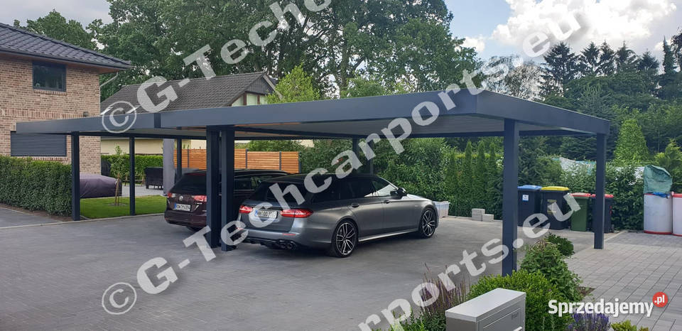 Wiata stalowa 2stanowiskowa 6x6 m z magazynkiem Cieszyn