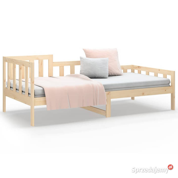 Łóżko dzienne bez materaca lite drewno sosnowe 96cm