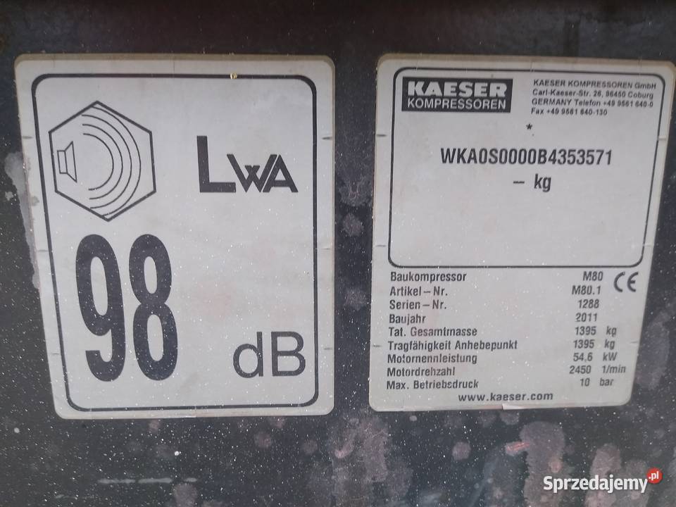 Kompresor spalinowy kaeser M80
