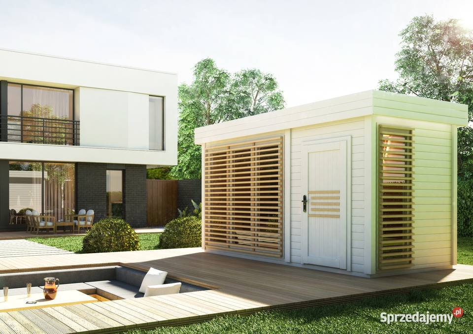 Nowoczesna Sauna Zewnętrzna 4 x 2 m Chojnice
