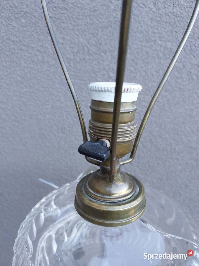 16 Stara lampka lampa nocna mosiądz kamień Tczew