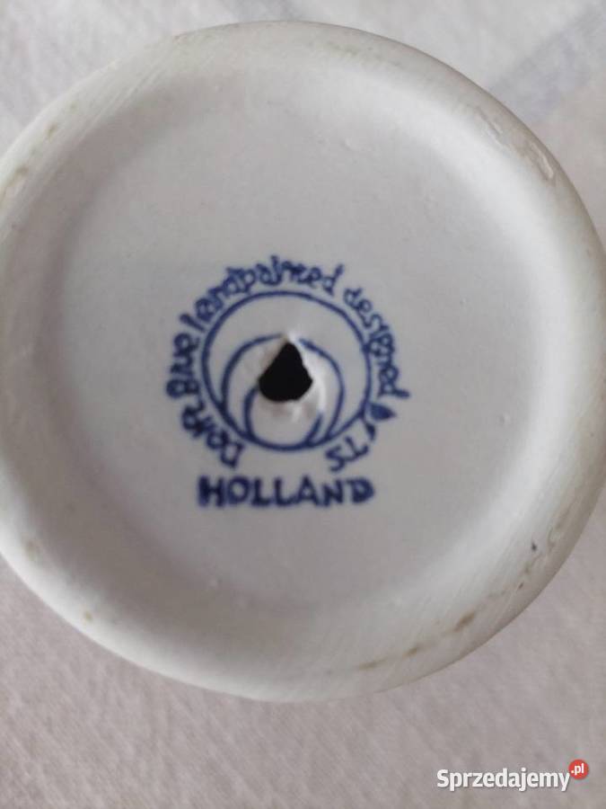 Delft Holand Świecznik Porcelanowy