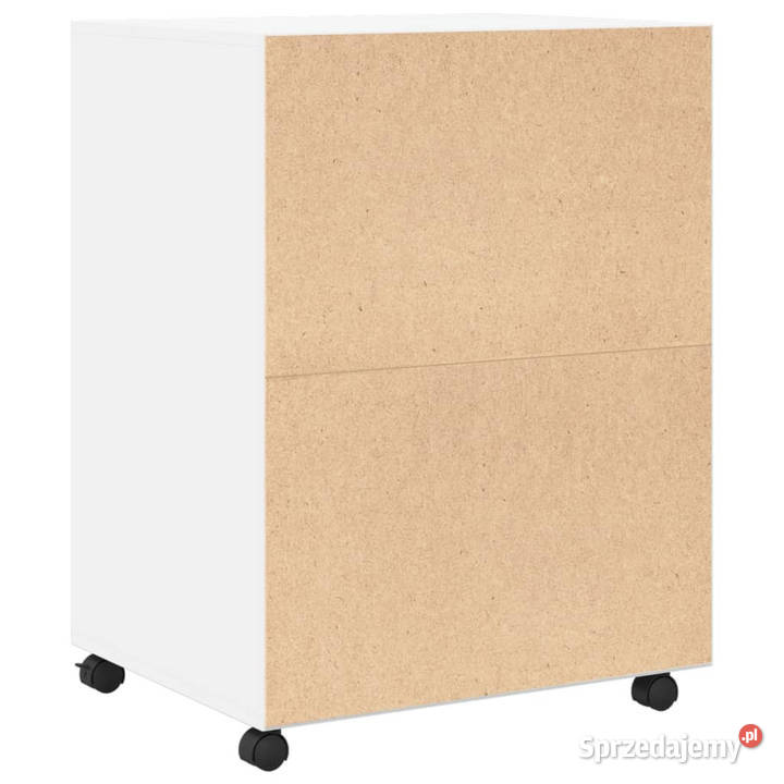 Szafka na kółkach biała 60x48x81 materiał
