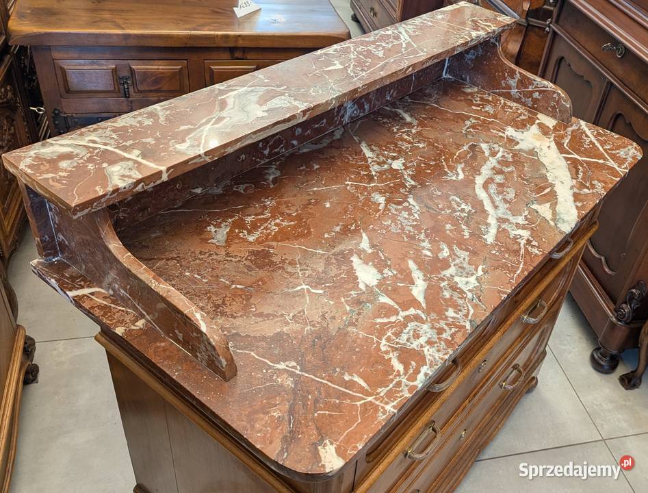 Komoda dębowa z marmuremsklep Dąbrowa Górnicza