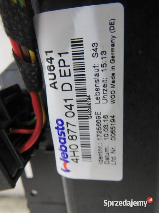 SZYBERDACH LIFT LONG AUDI A8 D4 4H0877041D lubelskie