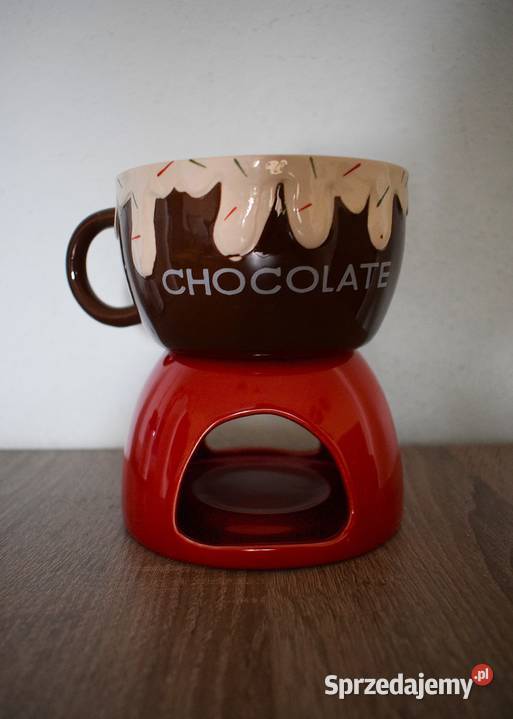 Kubek do fondue gorącej czekolady ceramiczny Chełmno