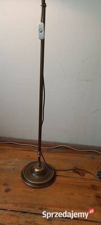 Mosiężna lampa podłogowa z ruchomym ramieniem Skierniewice