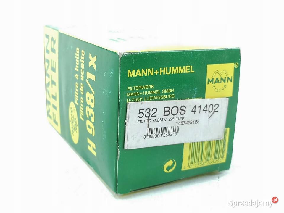 FILTR OLEJU BMW E34 E36 OPEL OMEGA B 25 TD MANN lubelskie